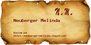 Neuberger Melinda névjegykártya